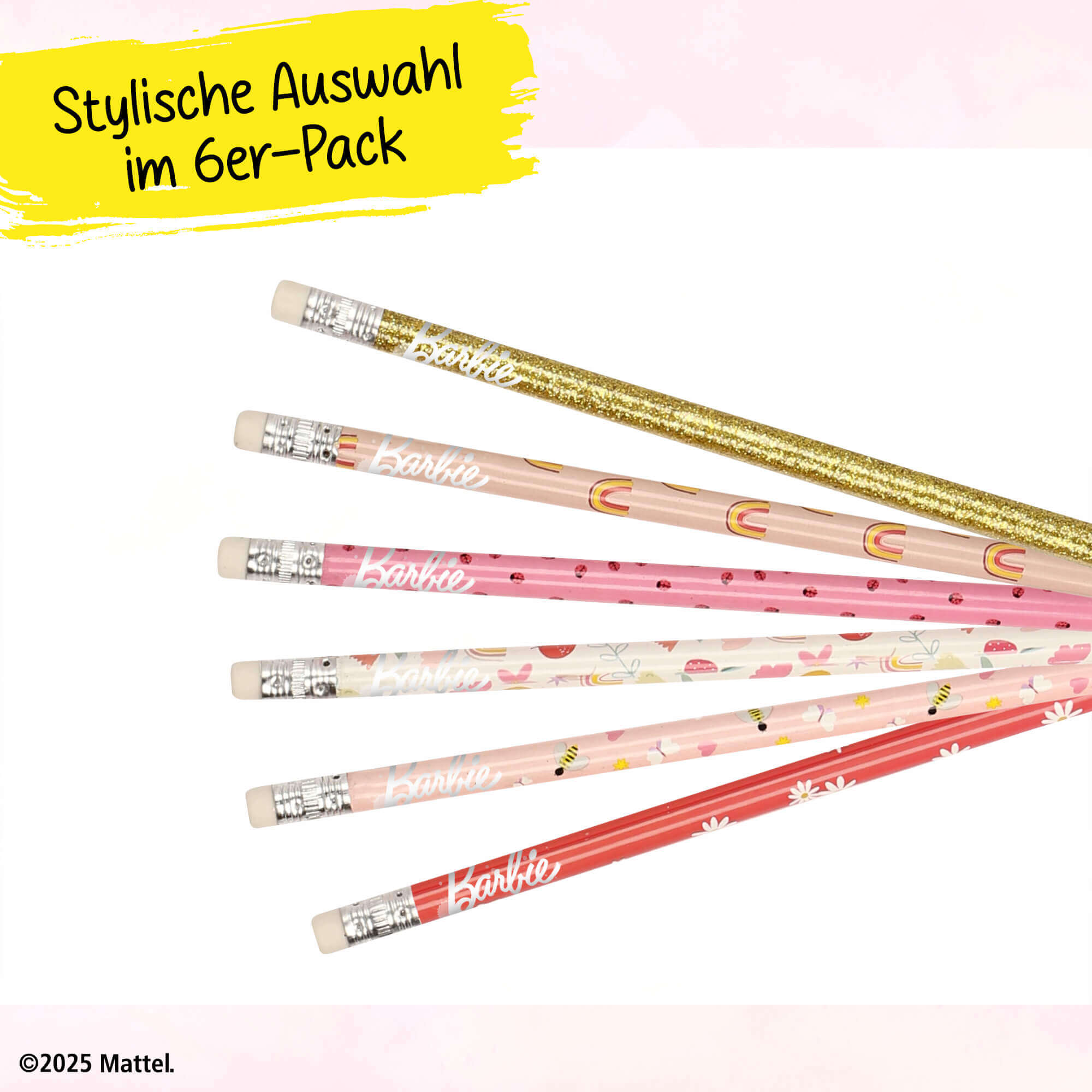 Bleistifte mit Radierer Barbie