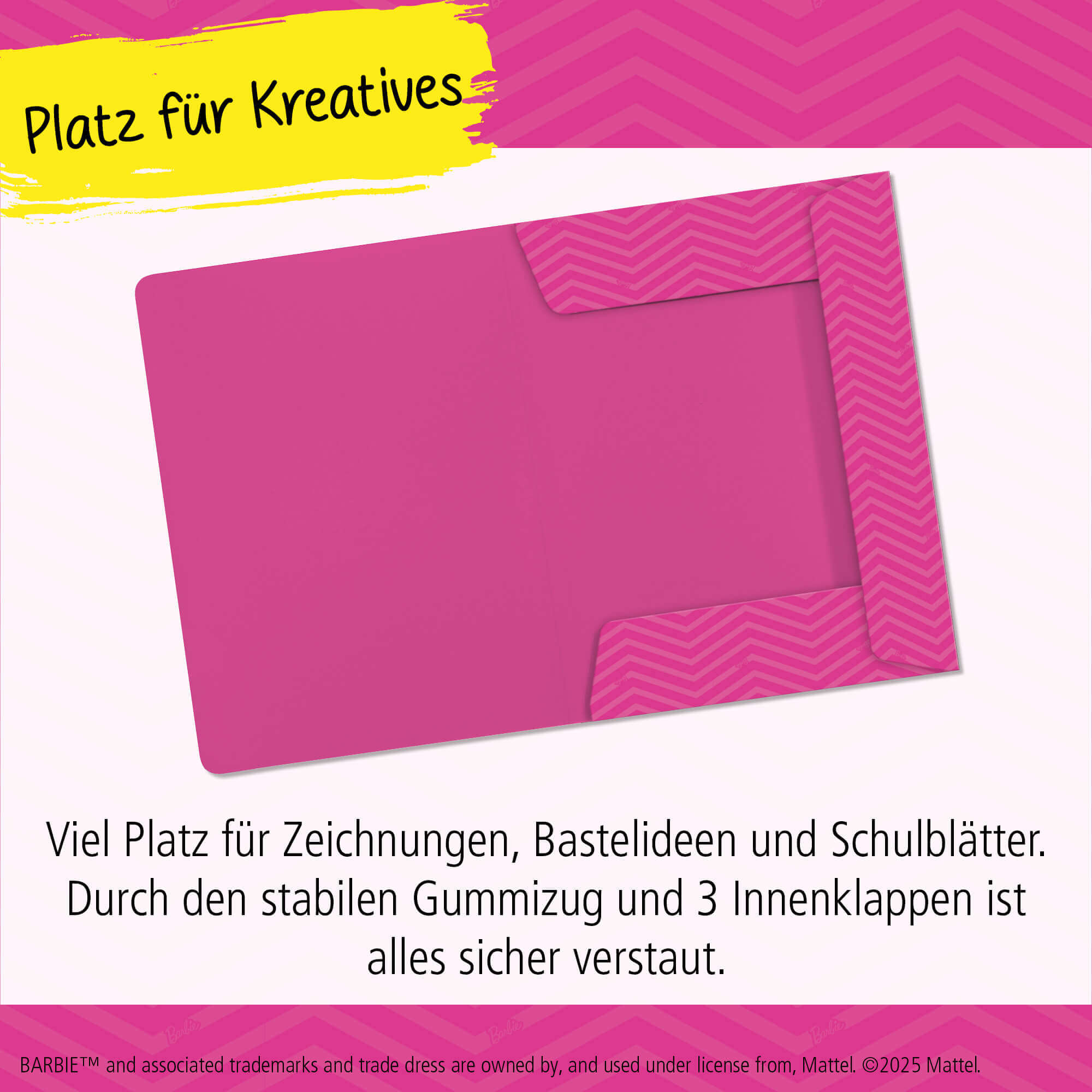 Gummizugmappe A3 Barbie Pink