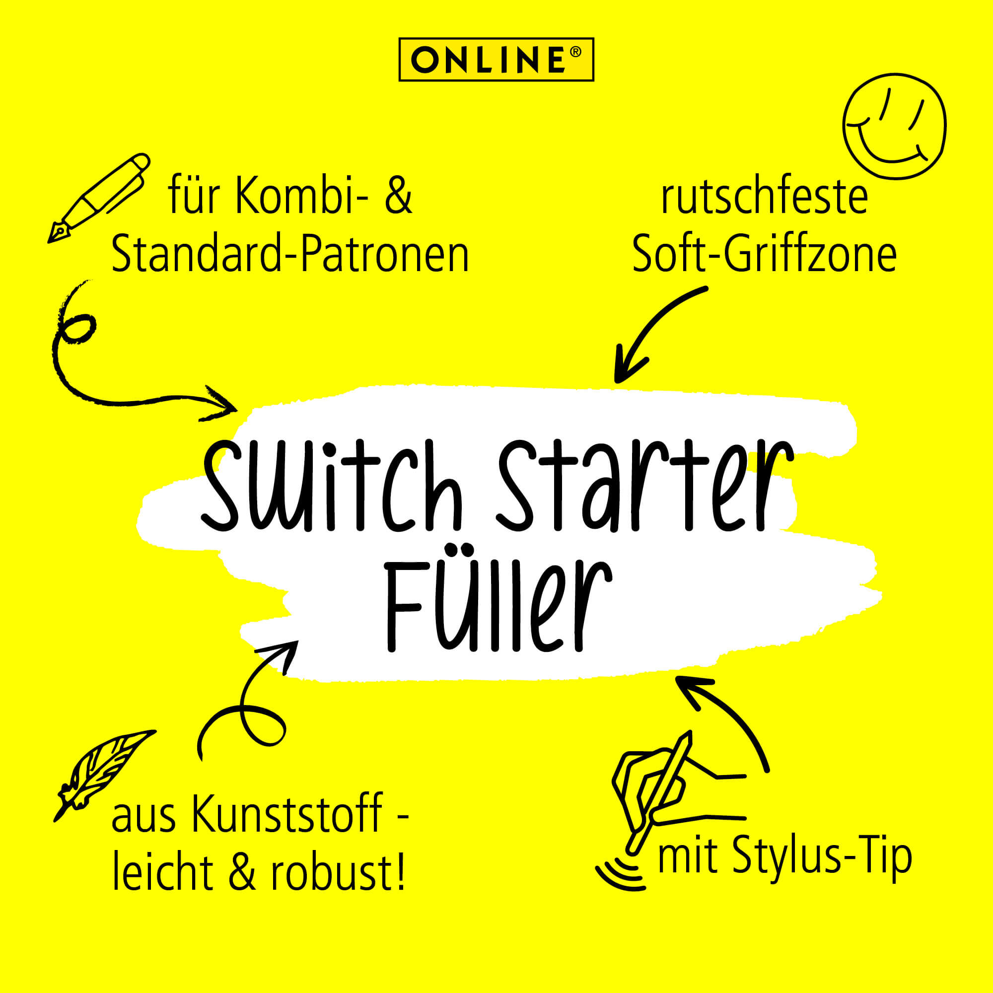Schreiblern-Set Switch Starter Nero