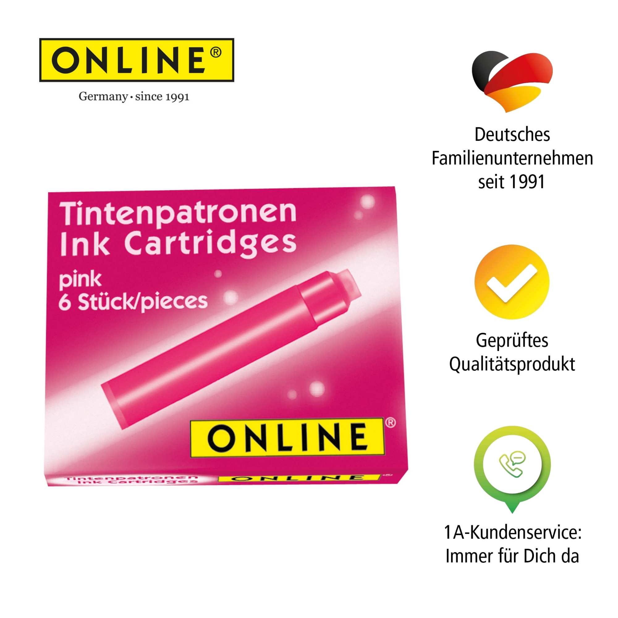 ONLINE Füller Tintenpatrone schwarz