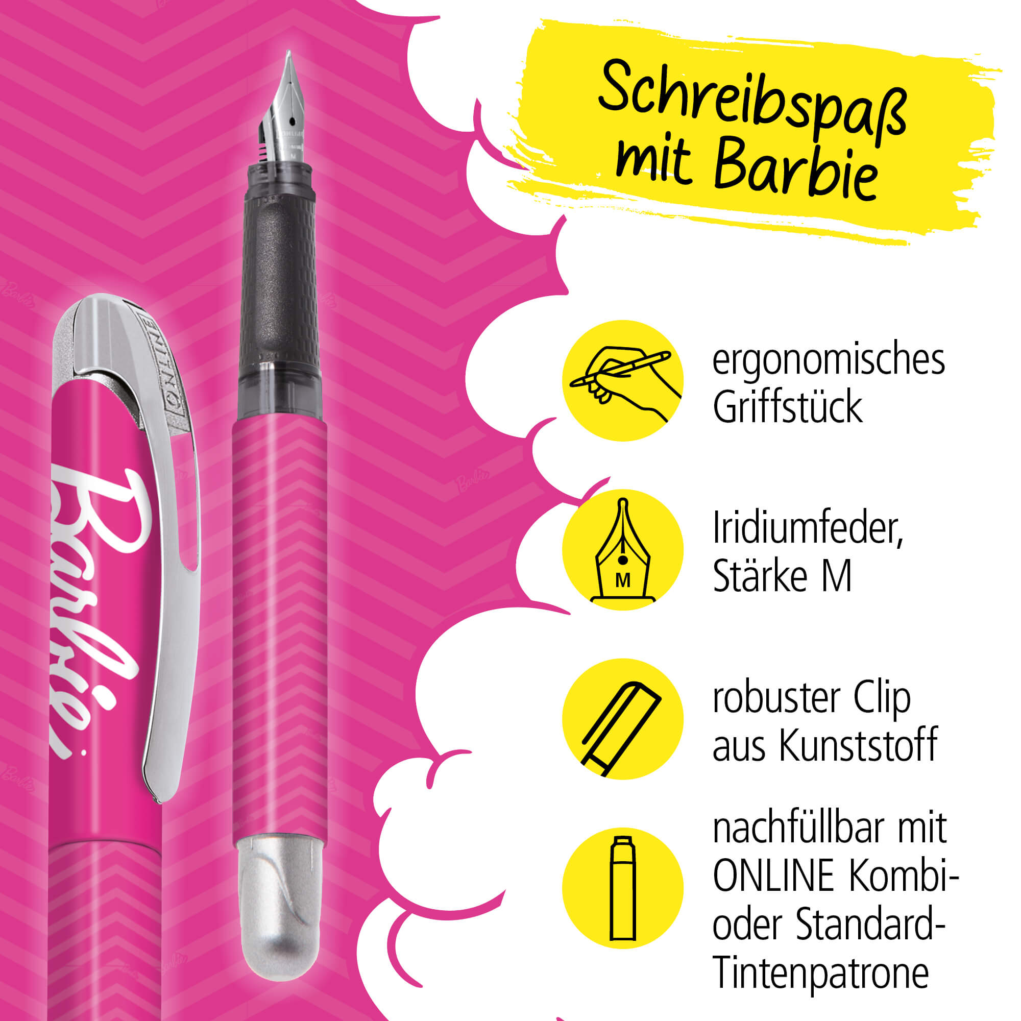 Füller College Barbie Pink