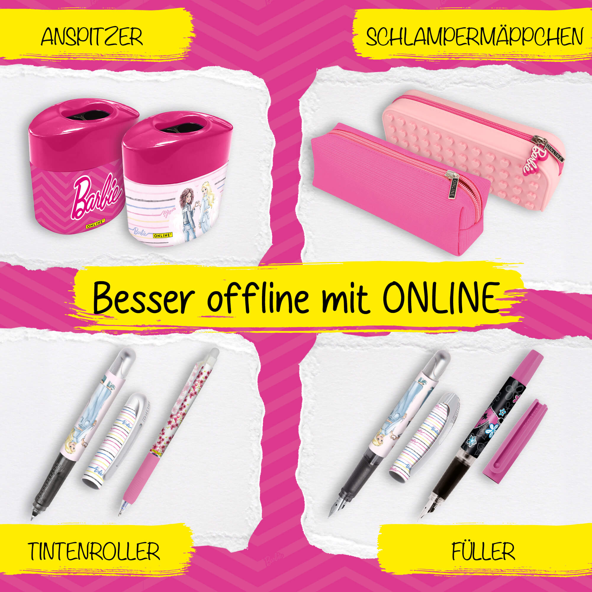 Füller College Barbie Pink