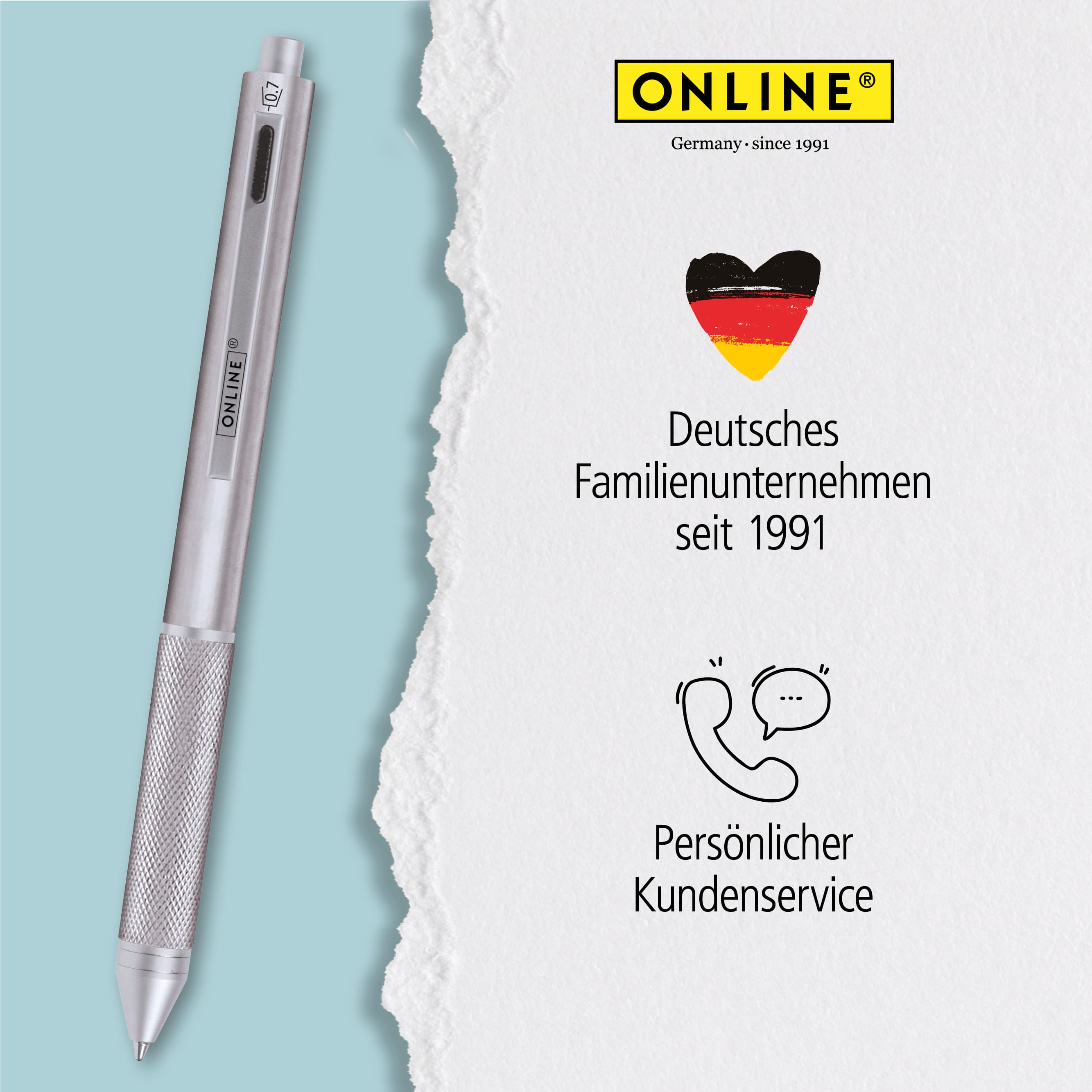 Kugelschreiber Multipen 4-in-1 Silver