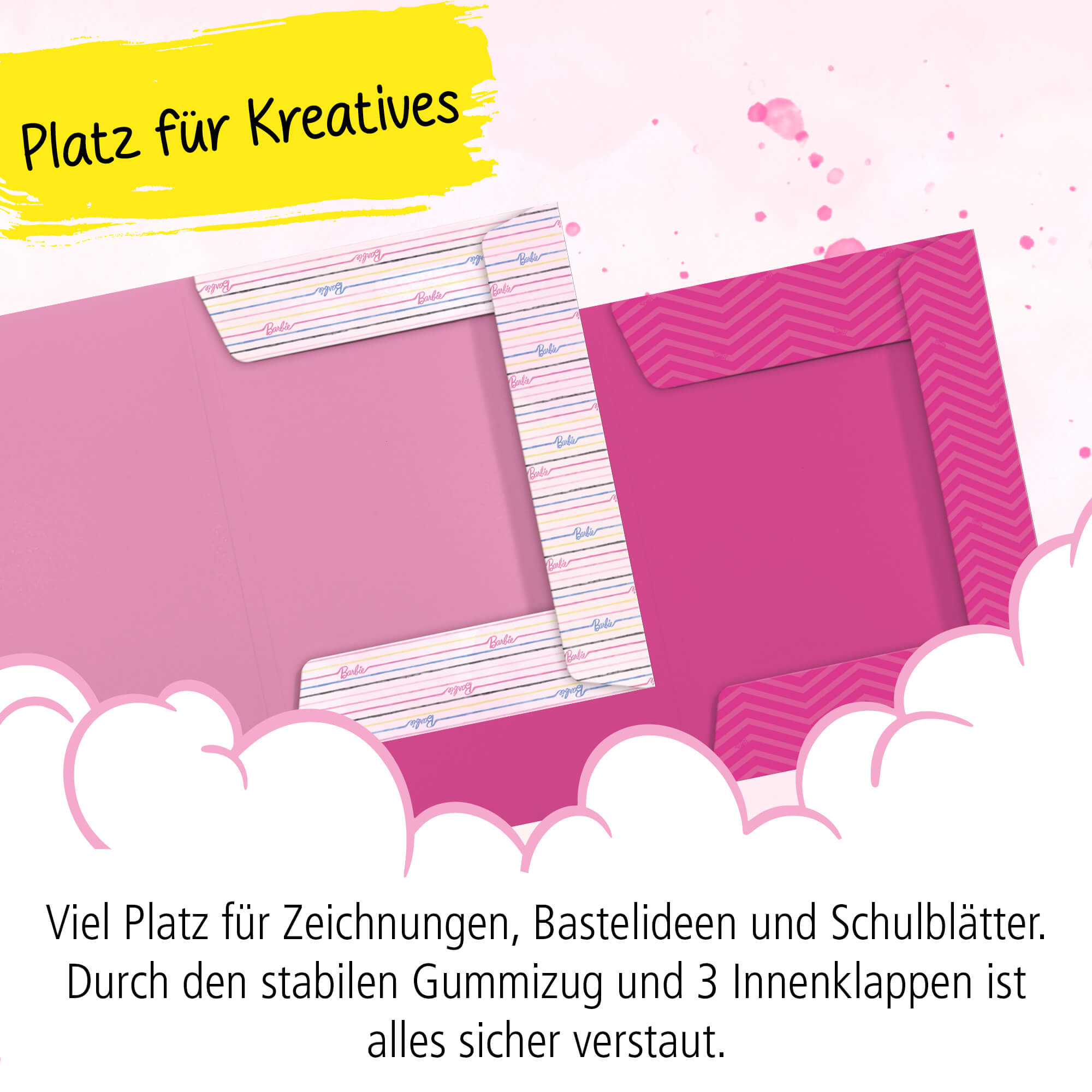 Gummizugmappe A4 Barbie 2er
