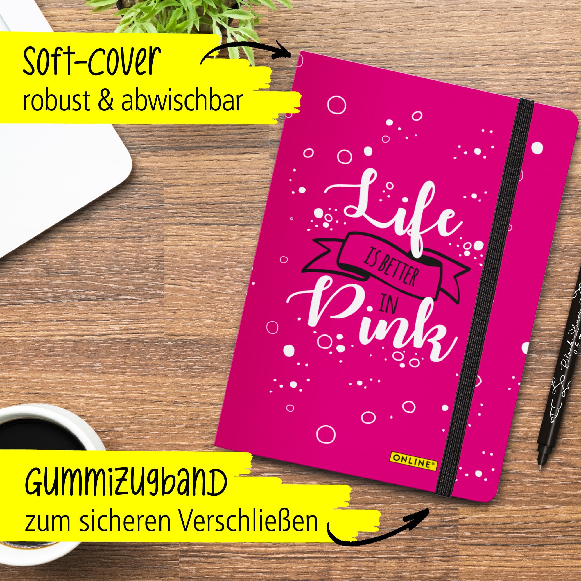 Bullet Journal ONLINE Life Is Better In Pink