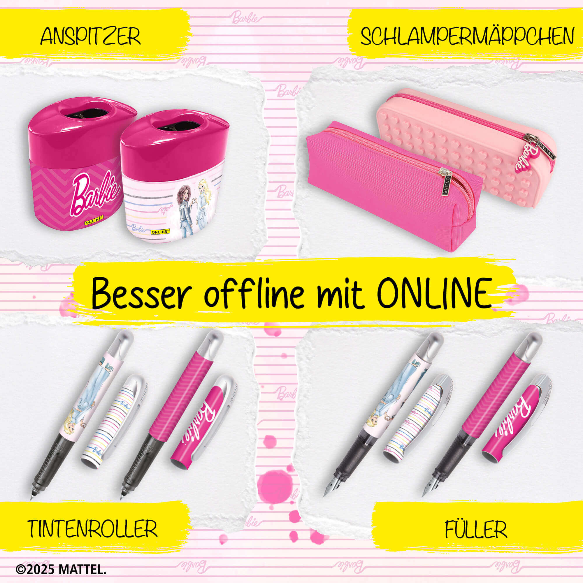 Weitere Barbie Artikel von ONLINE, Spitze, Tintenroller, Schlamper