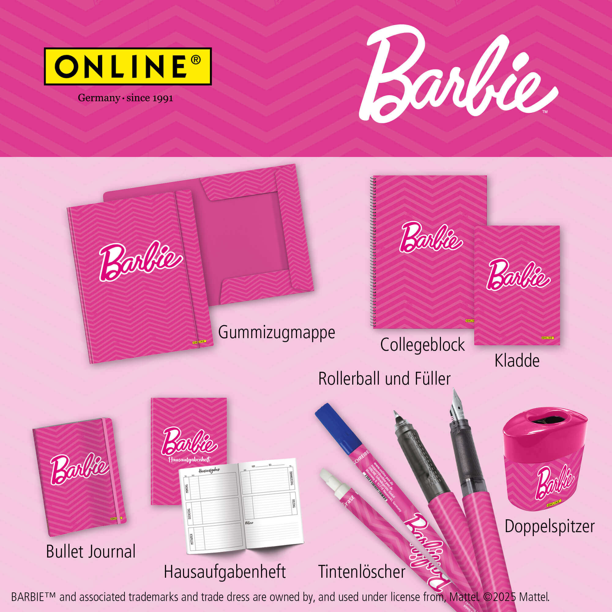 Gummizugmappe A3 Barbie Pink