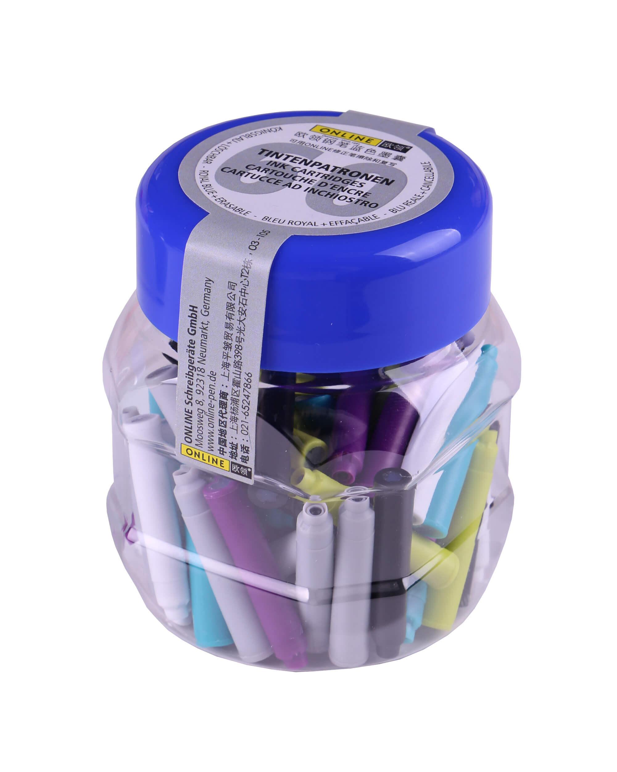 Standard-Tintenpatronen im 60er-Pack, im Tintenfass, Schreibfarbe Blau