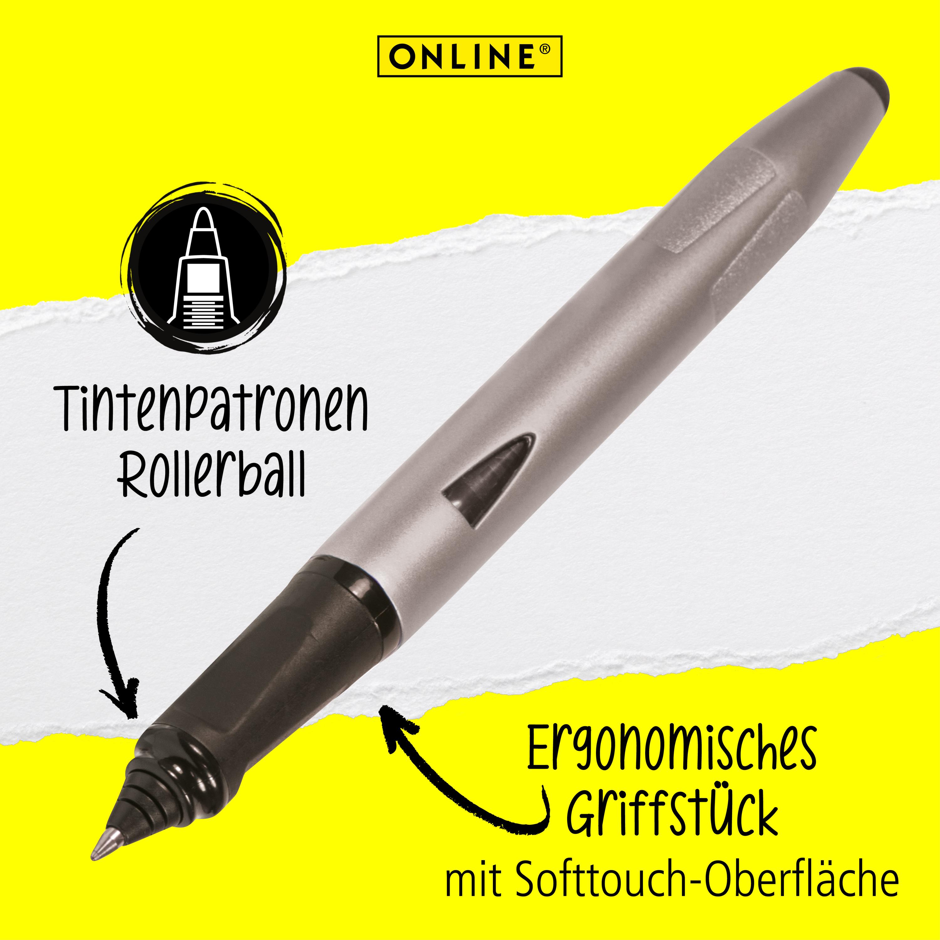 Tintenpatronen-Rollerball Switch Plus Silver