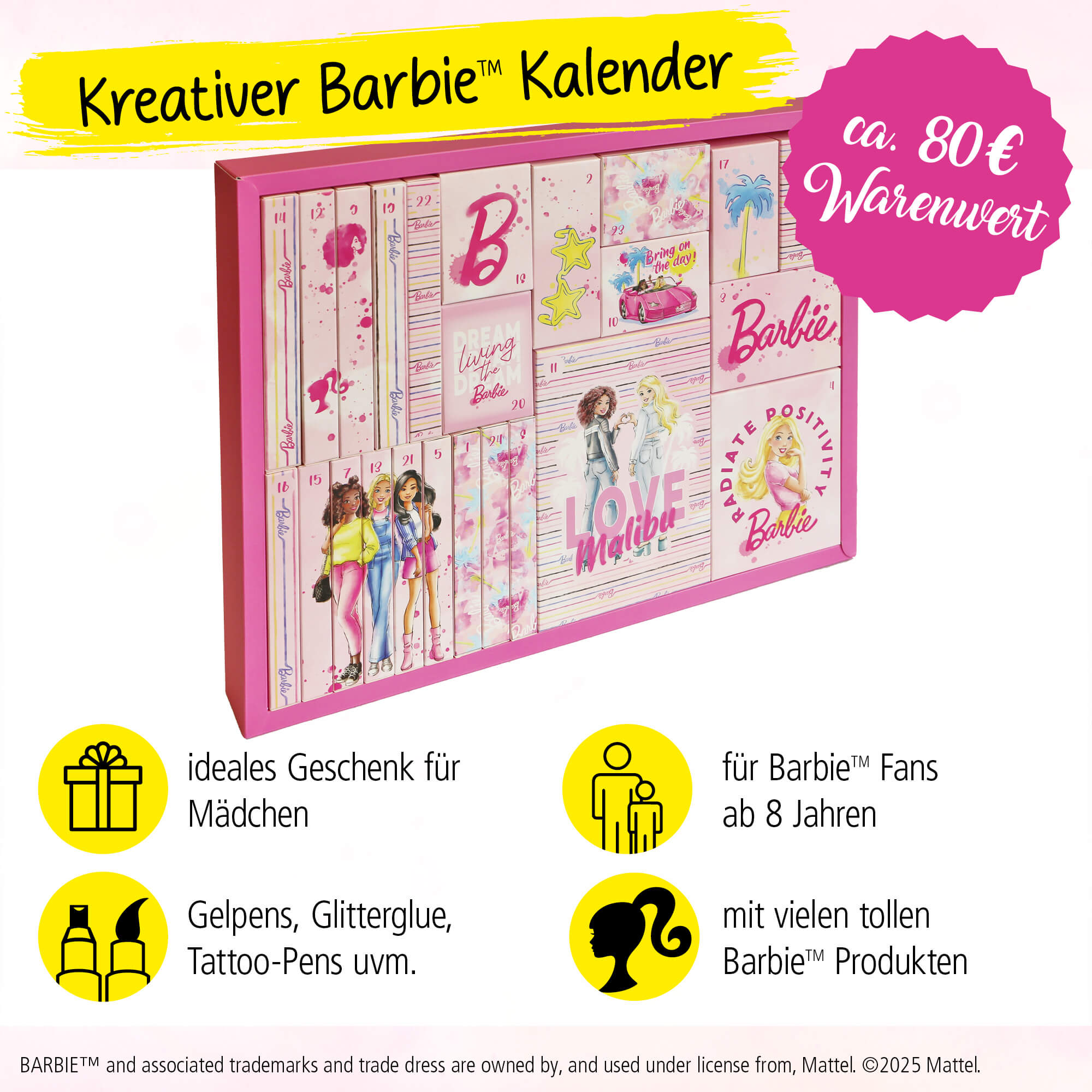 Ideales Geschenk Adventskalender Barbie 2025