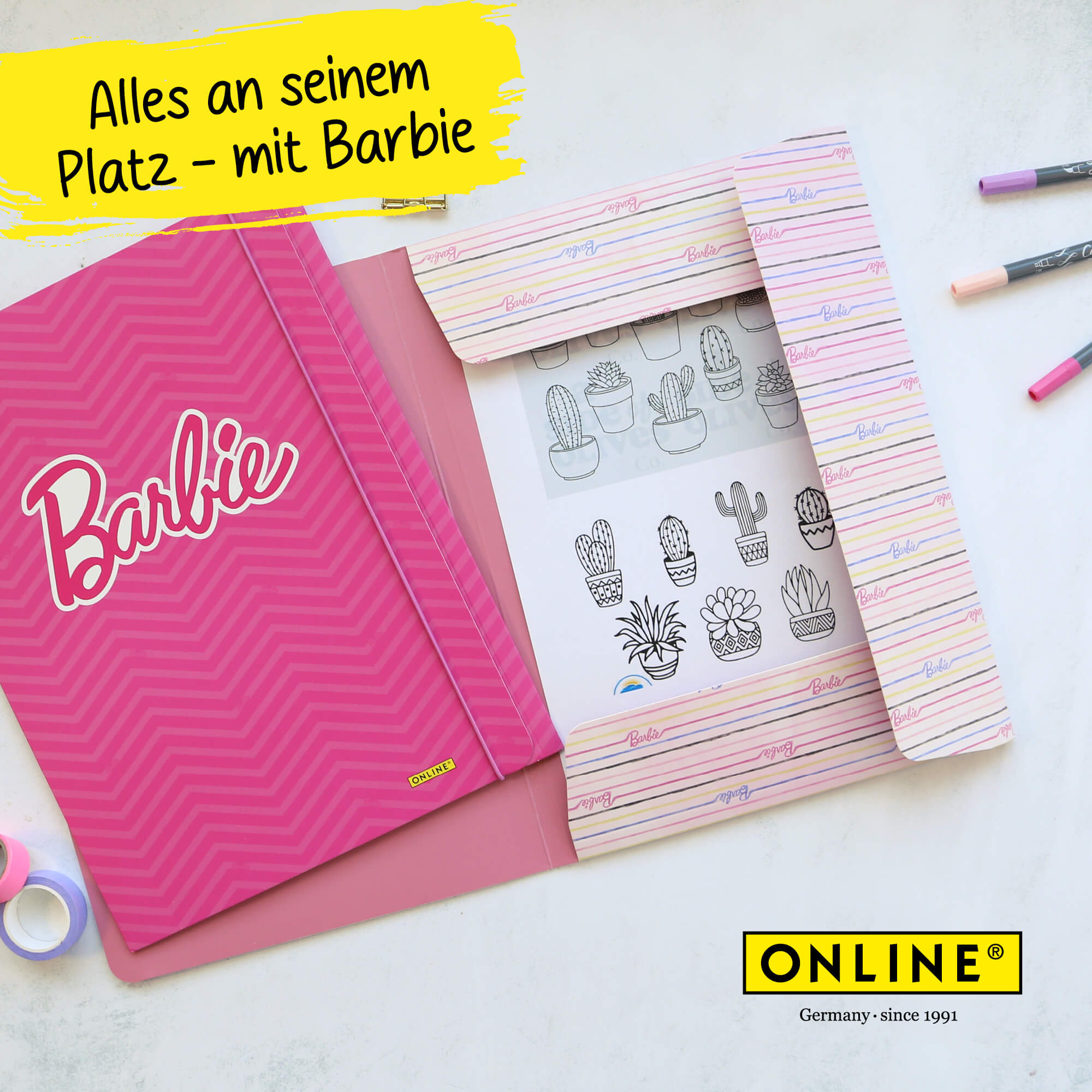 Gummizugmappe A4 Barbie 2er