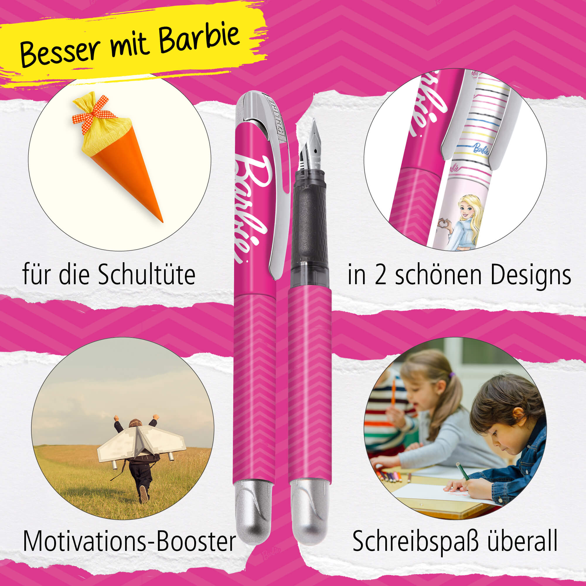 Füller College Barbie Pink
