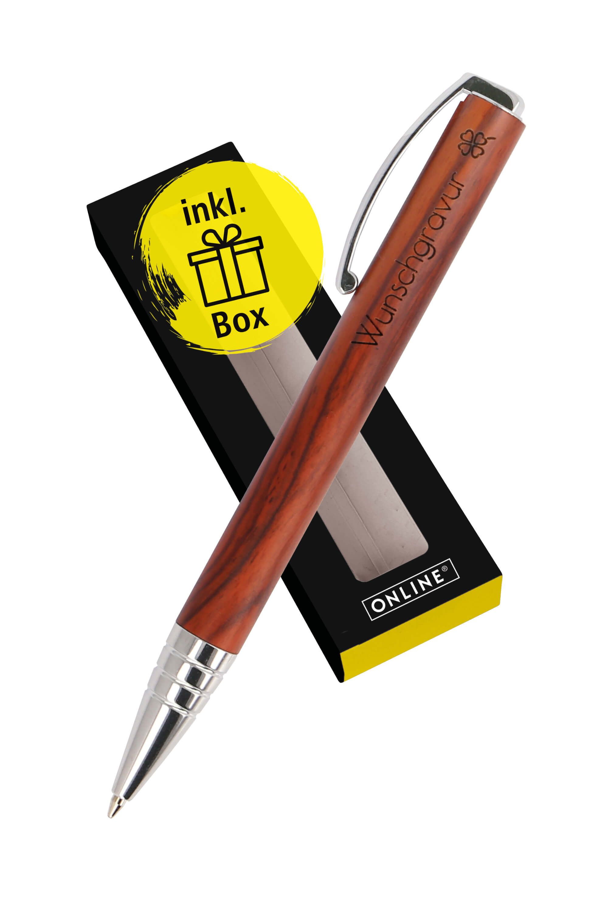 Kugelschreiber Vision Nature Rosewood, mit Wunschgravur