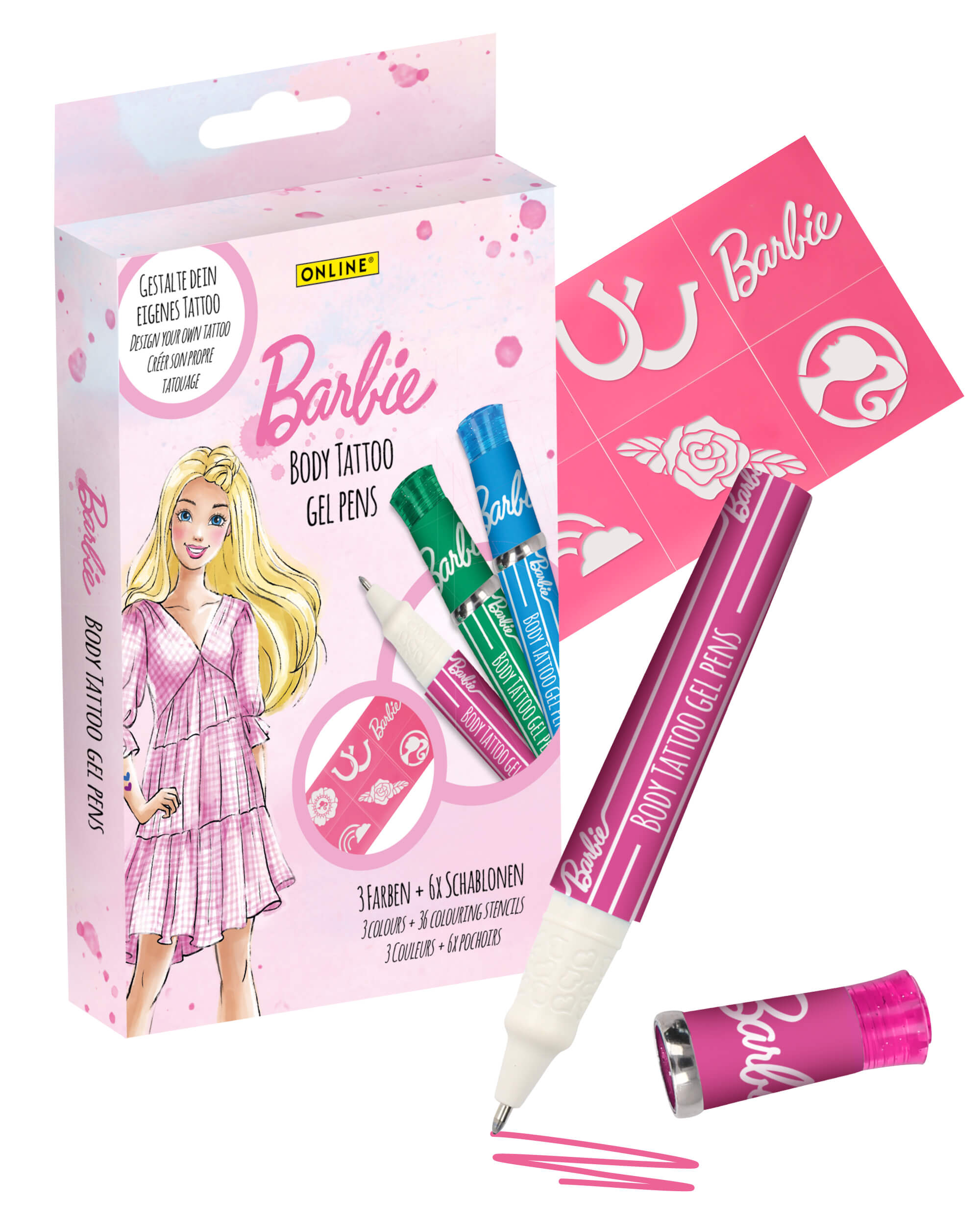 Barbie Skin Tattoo Pens