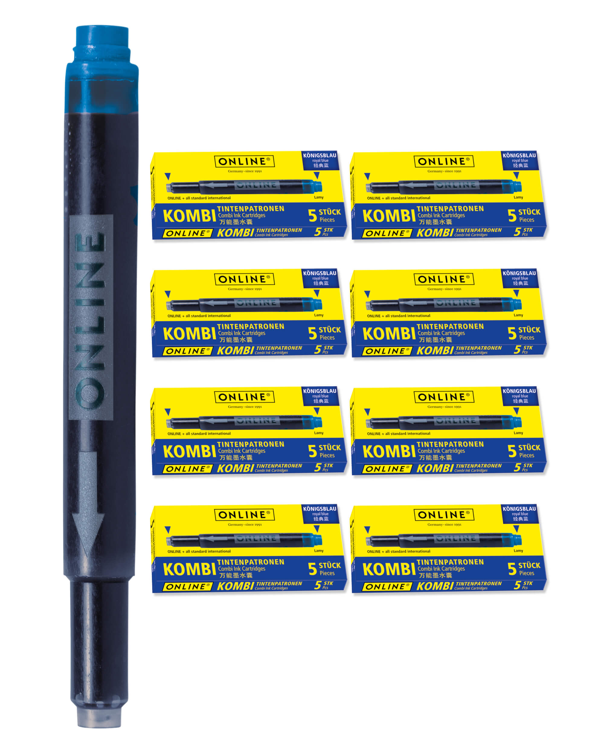 40x Kombi-Tintenpatrone blau