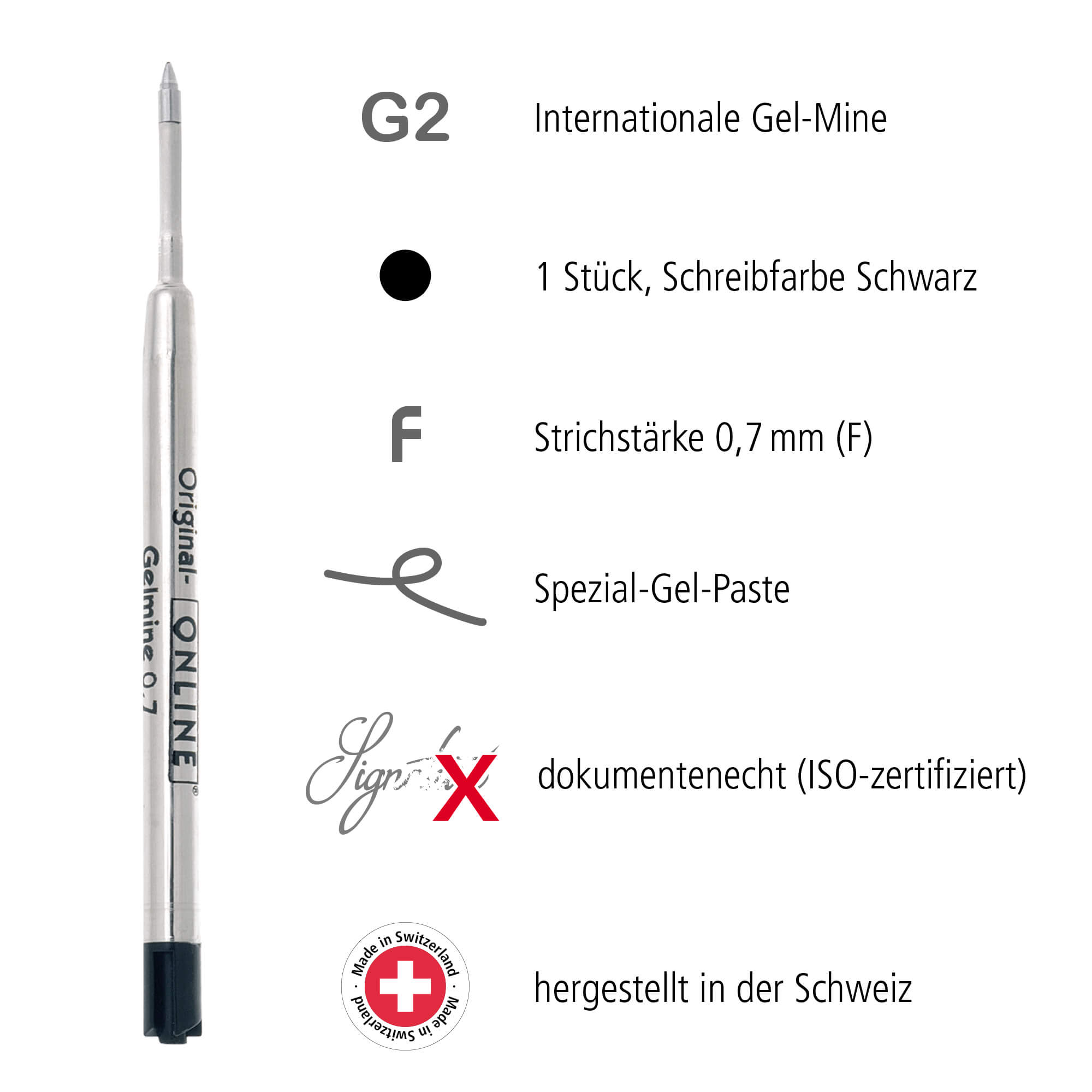 Gel-Mine Schwarz