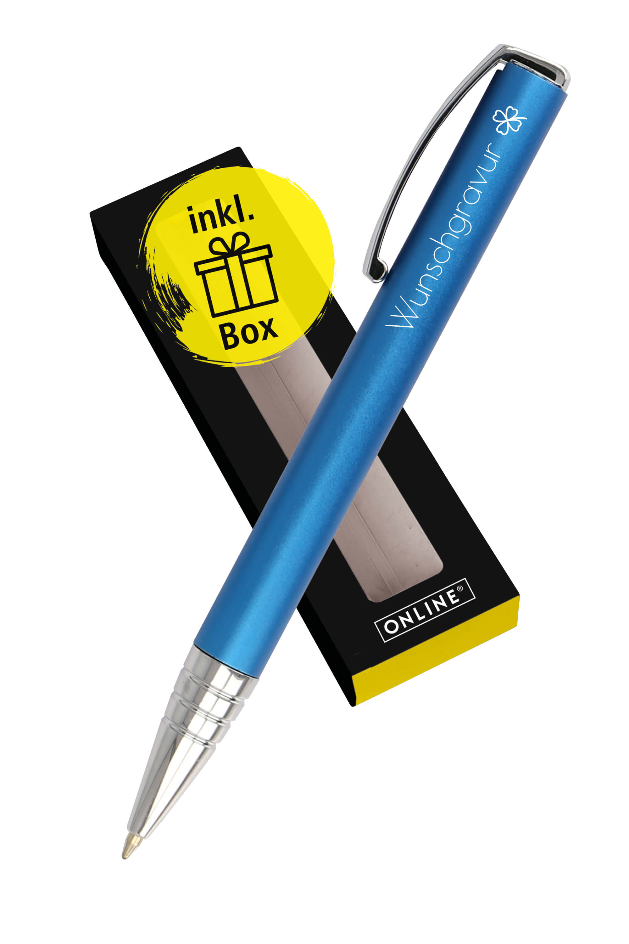 Kugelschreiber Vision Ocean Blue, personalisiert mit Gravur