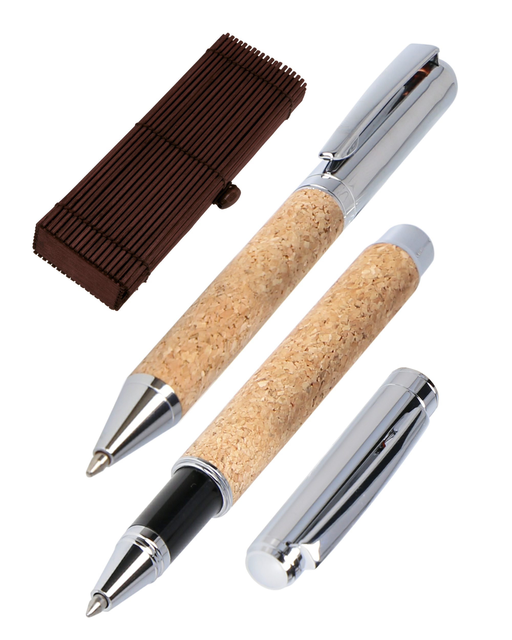 Cork Pen Schreibset Kugelschreiber und Rollerball