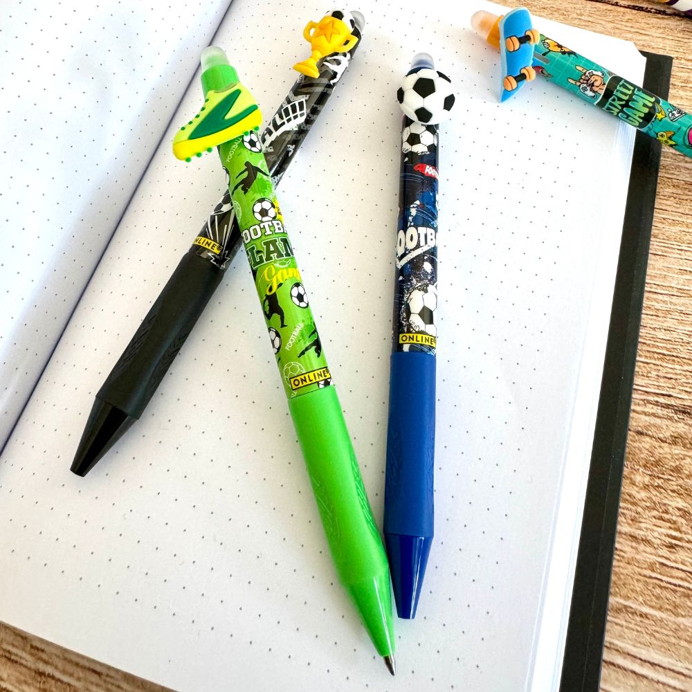 Unsere radierbarern Gelschreiber magiXX Fun Sports für Kinder mit spannenden Designs