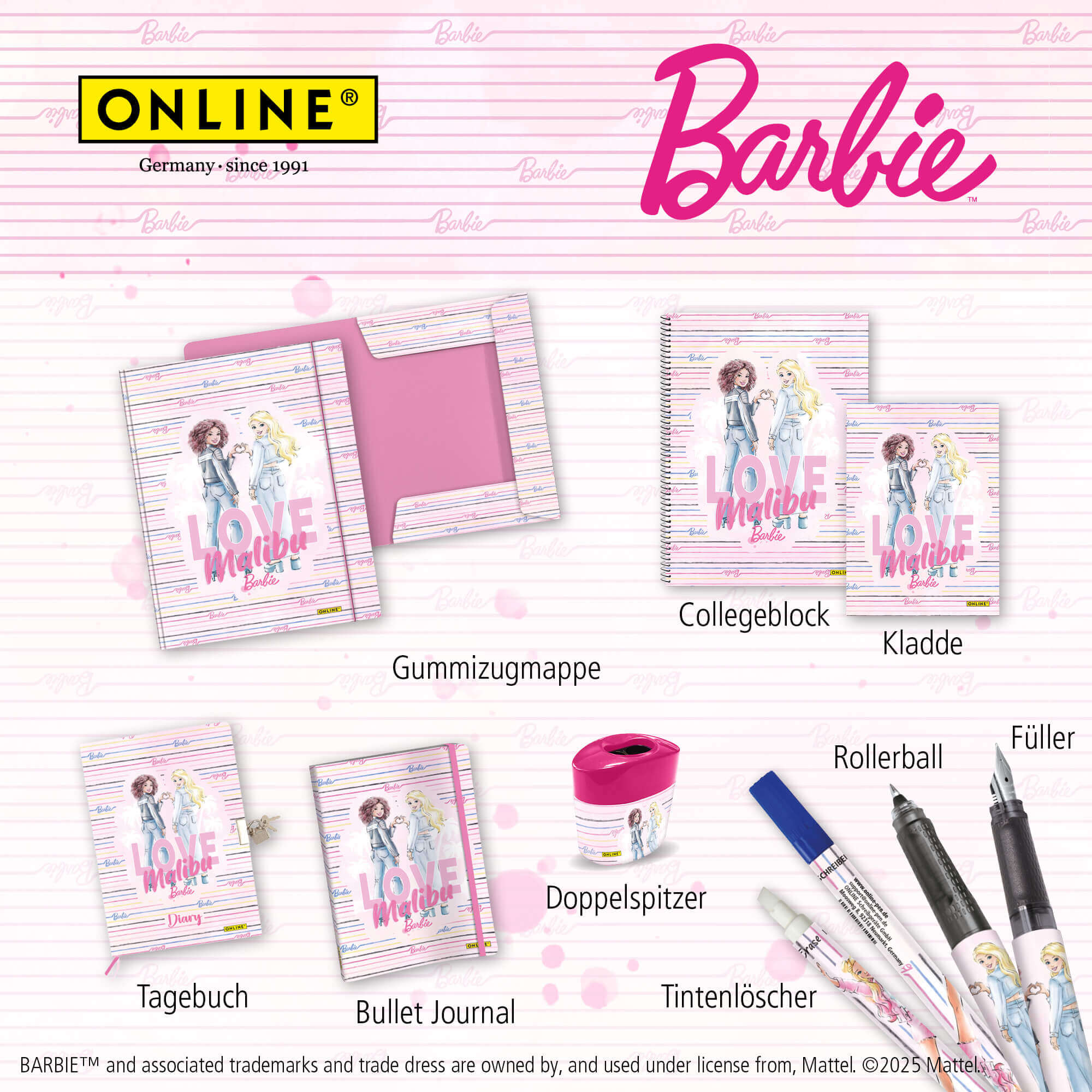 Gummizugmappe A3 Barbie Malibu