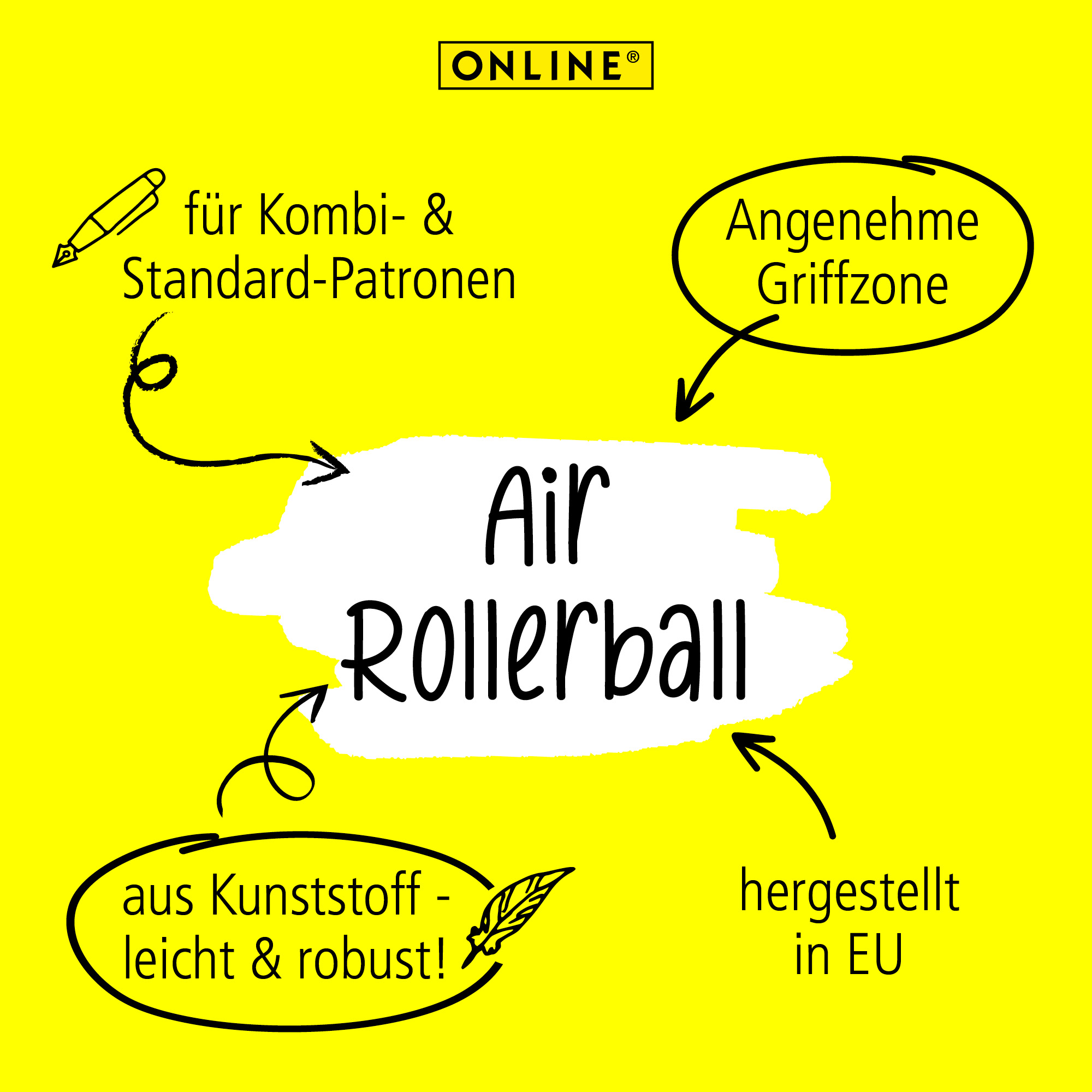 Tintenpatronen-Rollerball Air Türkis