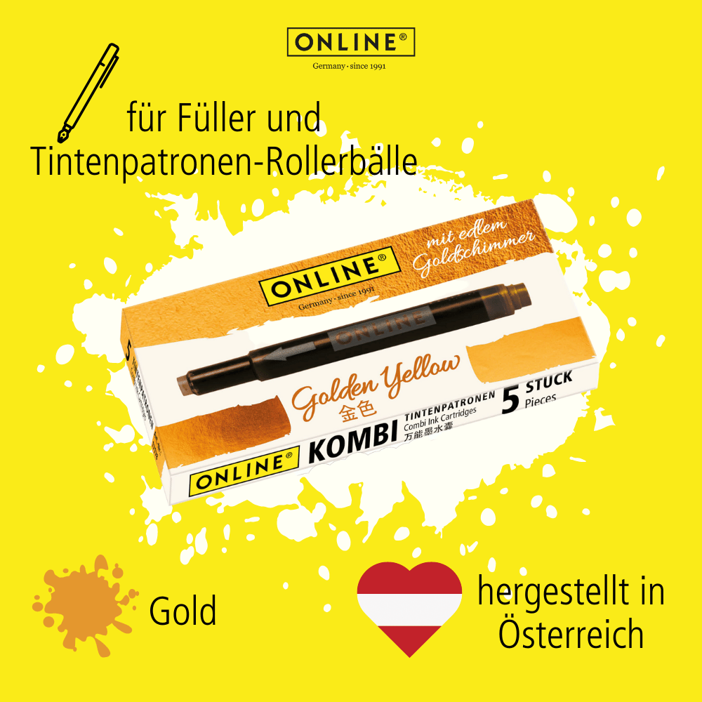 Tintenpatrone Füller gold