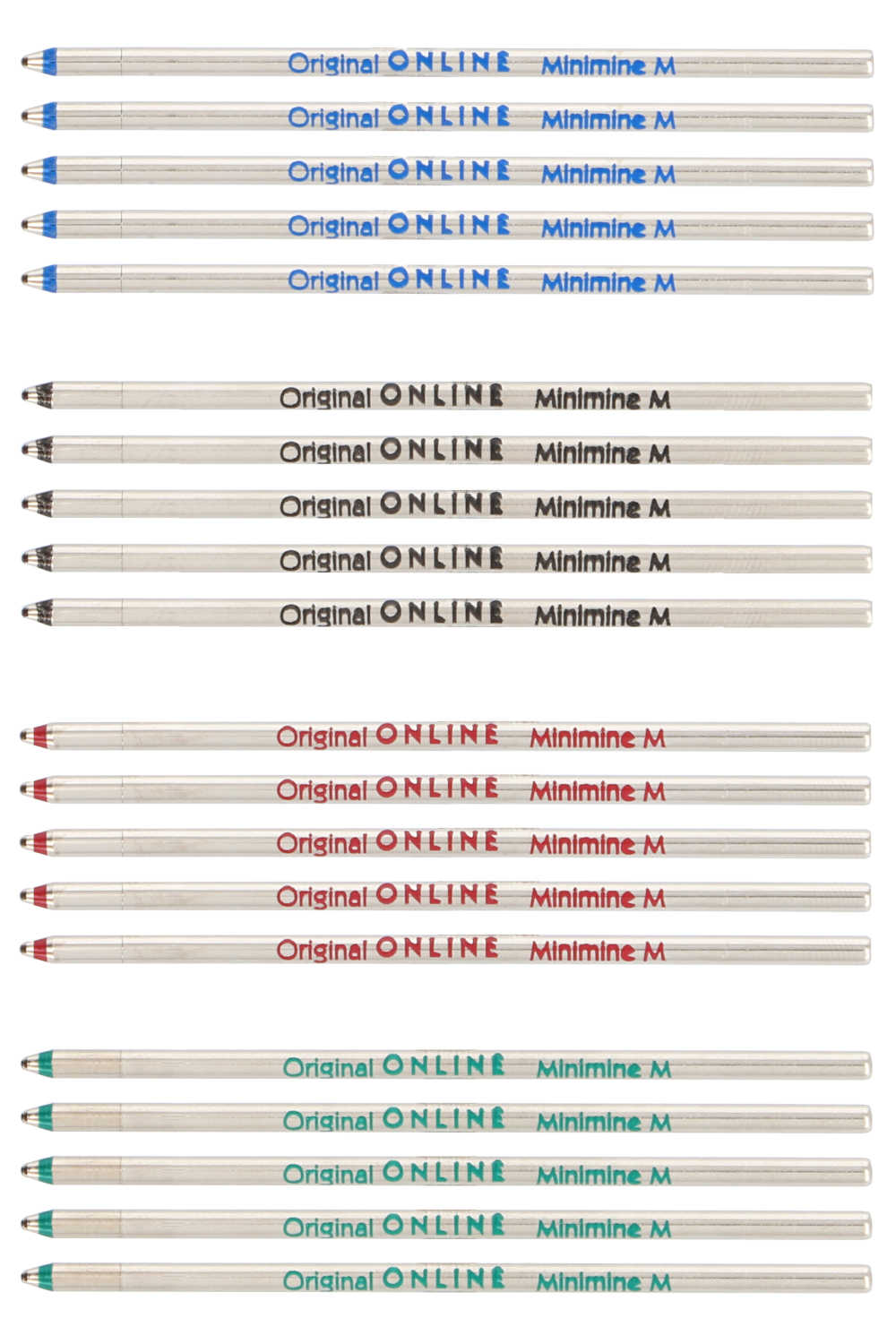 20 x D1-Kugelschreiberminen Set (4 Farben)