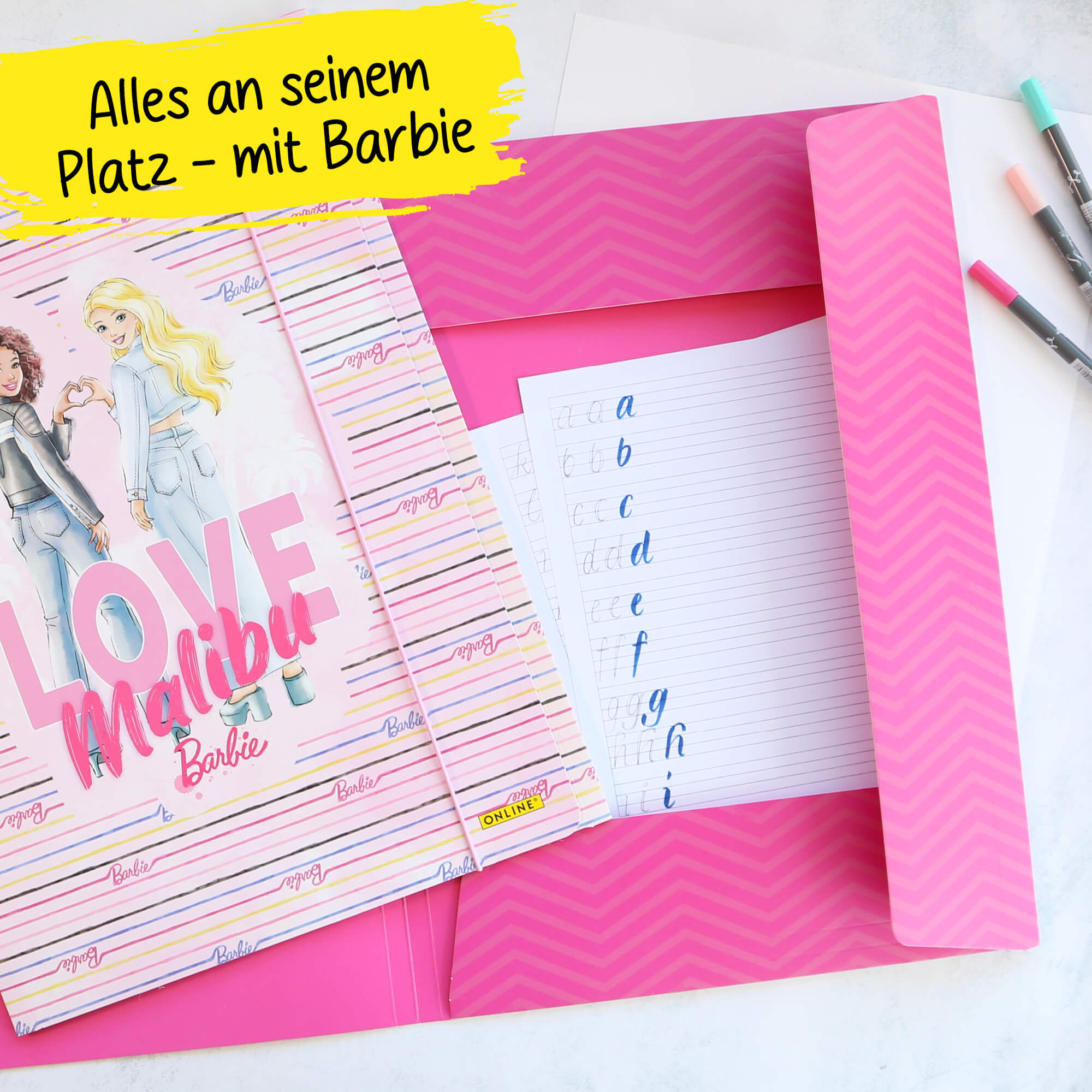 Gummizugmappe A3 Barbie 2er