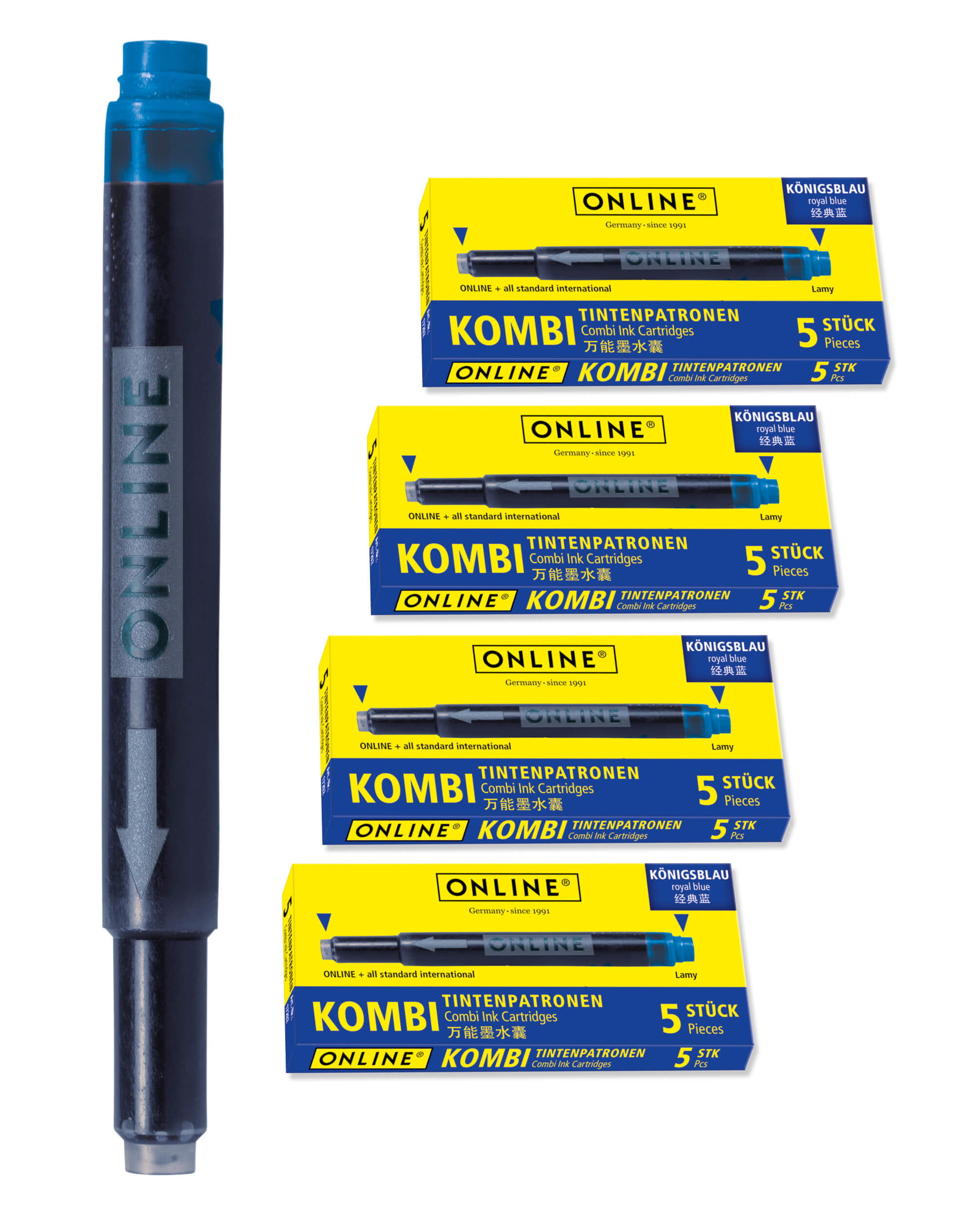 20x Kombi-Tintenpatrone blau