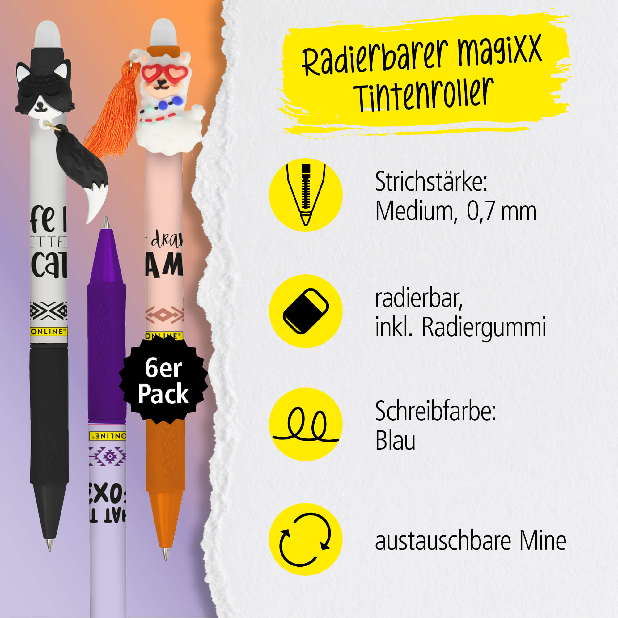 Gelschreiber magiXX Charm, 6er Set