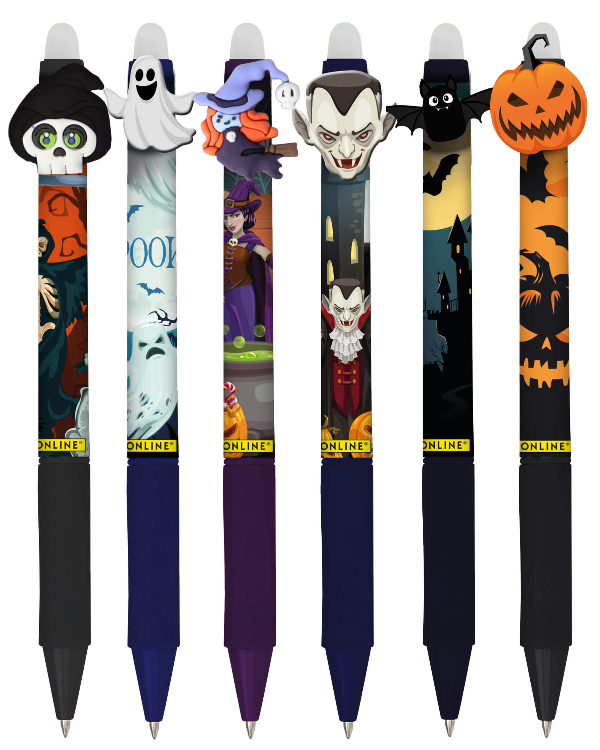Radierbare Gelschreiber ONLINE magiXX Fun Halloween, 6er Pack, grußelige Geschenkidee