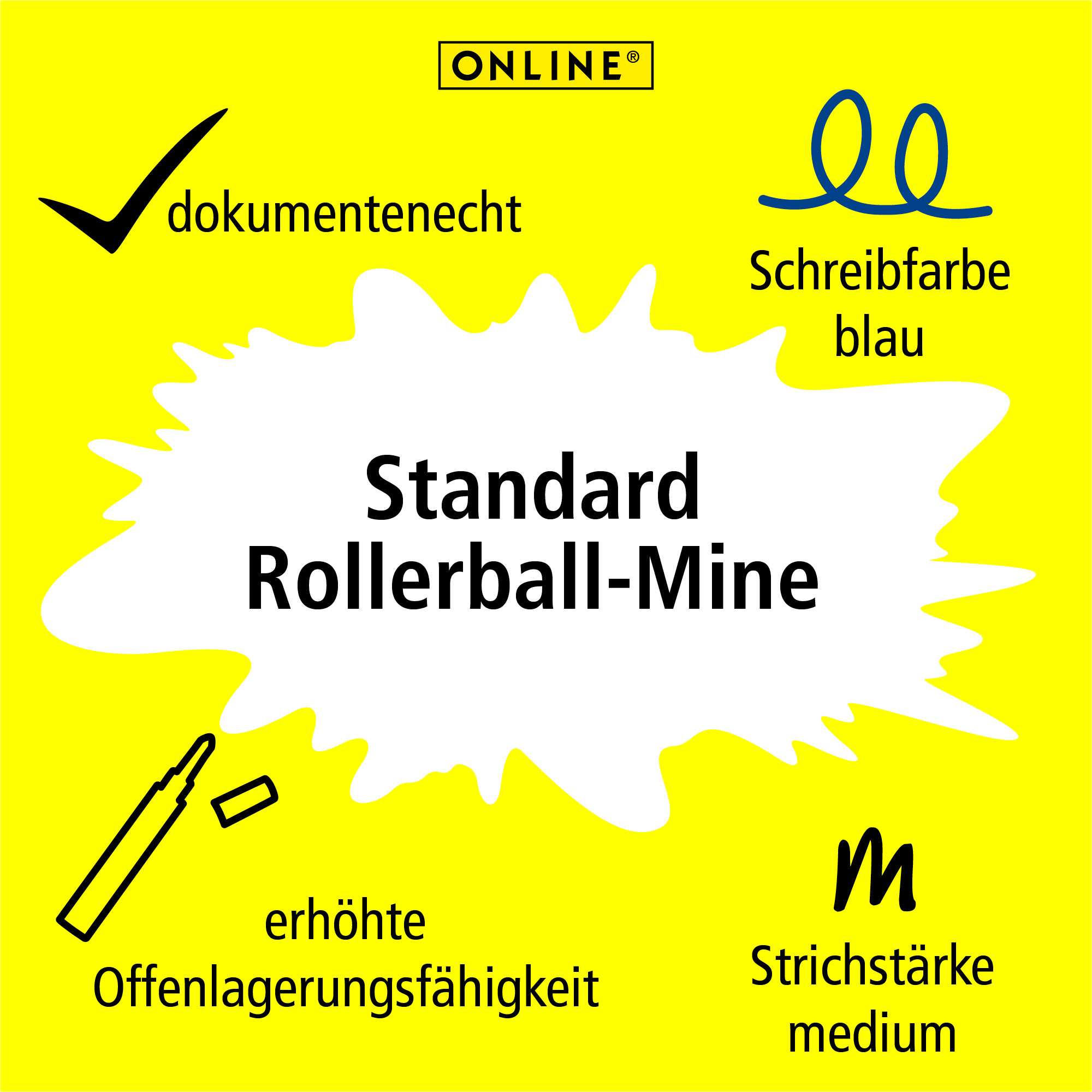 Rollerball-Mine Blau