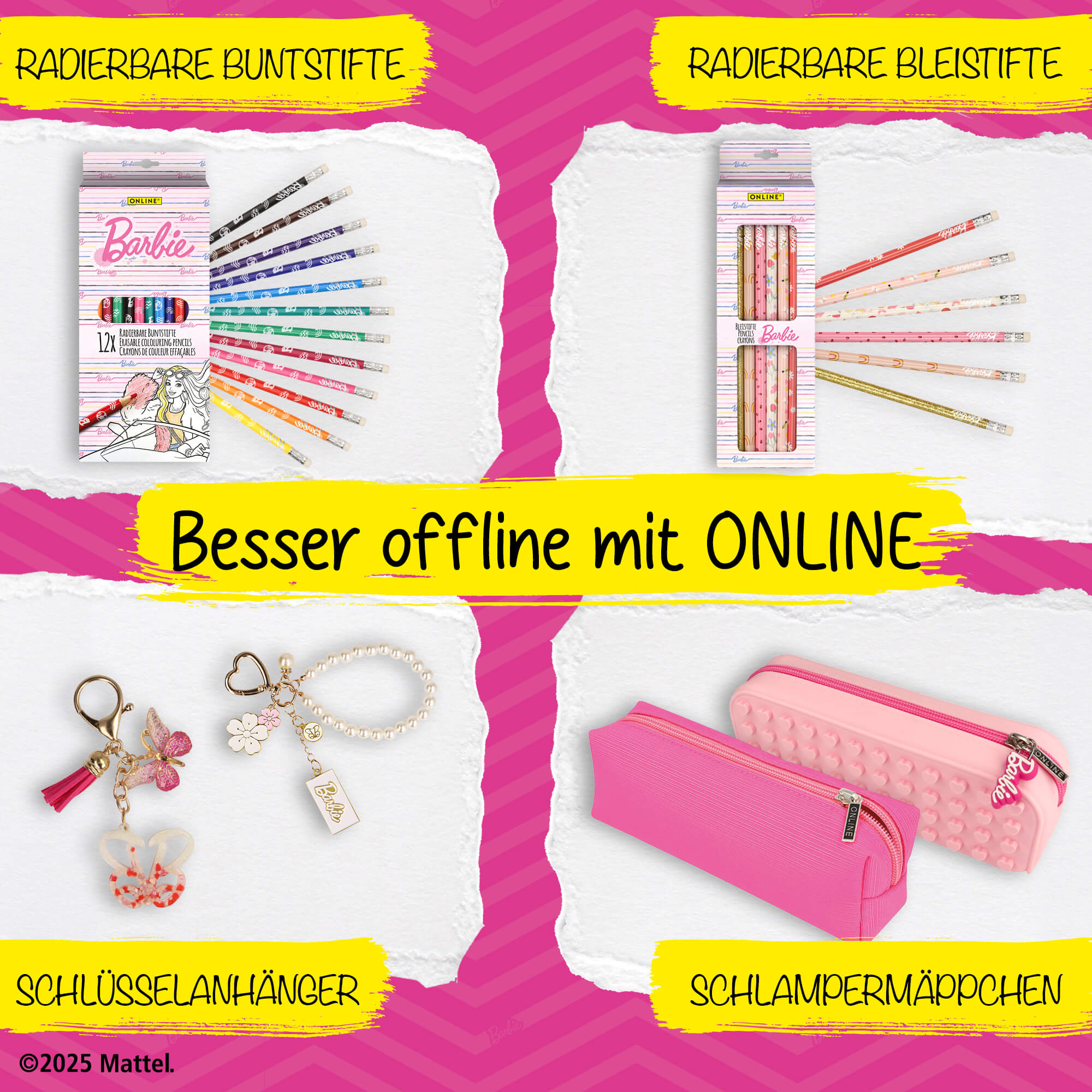 Schlüsselanhänger Barbie mit Perlen