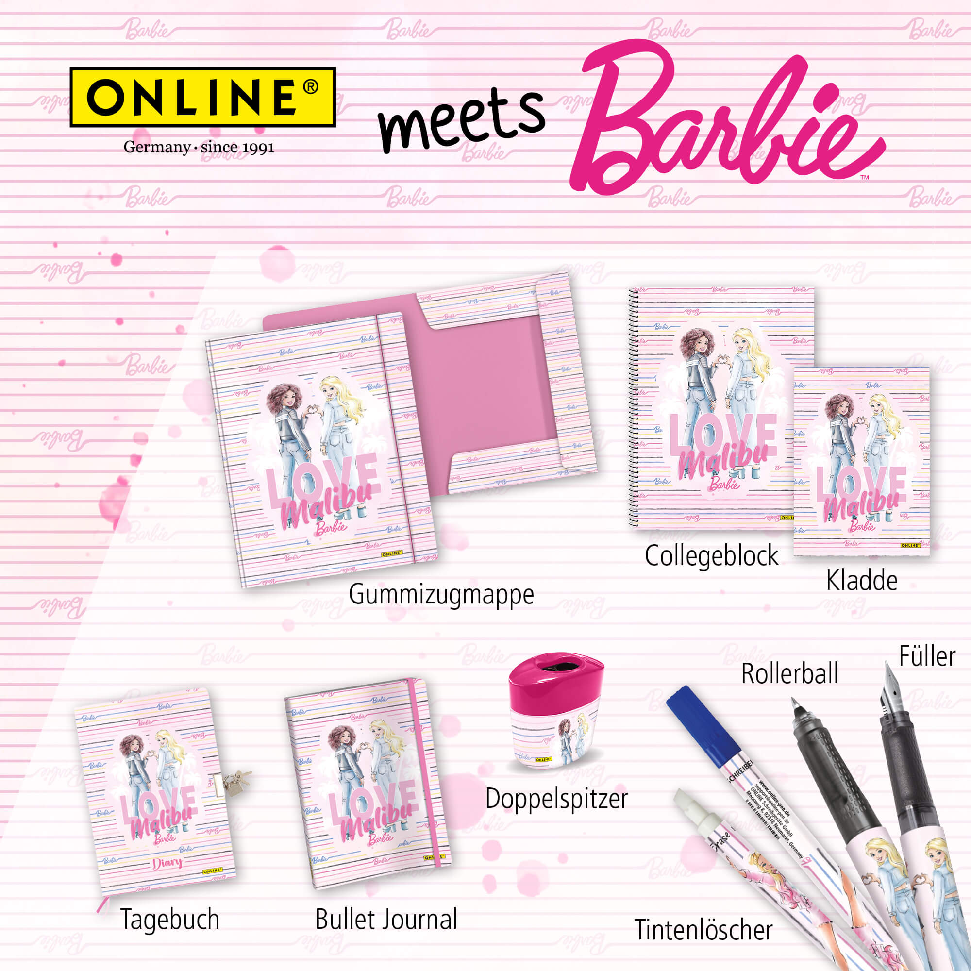 Schlamperetui Hearts Barbie